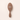 Mane Baby Original Boar Bristle Brush, logo side up, showing the full-size oval paddle and long tapered handle in warm brown
